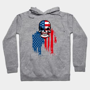 Skull with American Flag Hoodie